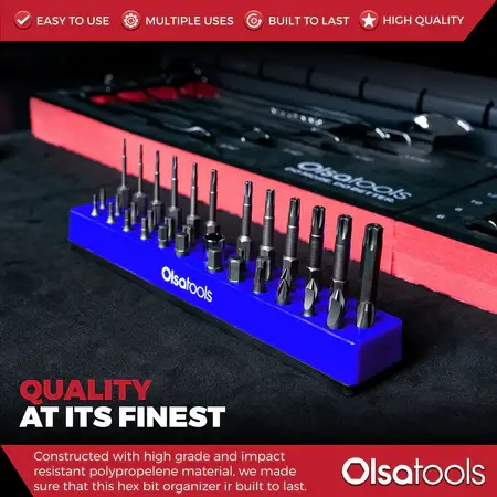 Thumbnail: Olsa Magnetic Hex 1/4" Bit Organizer