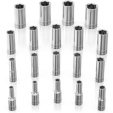 Olsa Chrome Socket Sets - 3/8" Extended Metric Deep