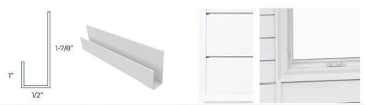 U-channel and white access panel for kegerator