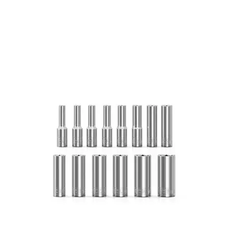 Olsa Chrome Socket Sets - 1/4" Metric Deep