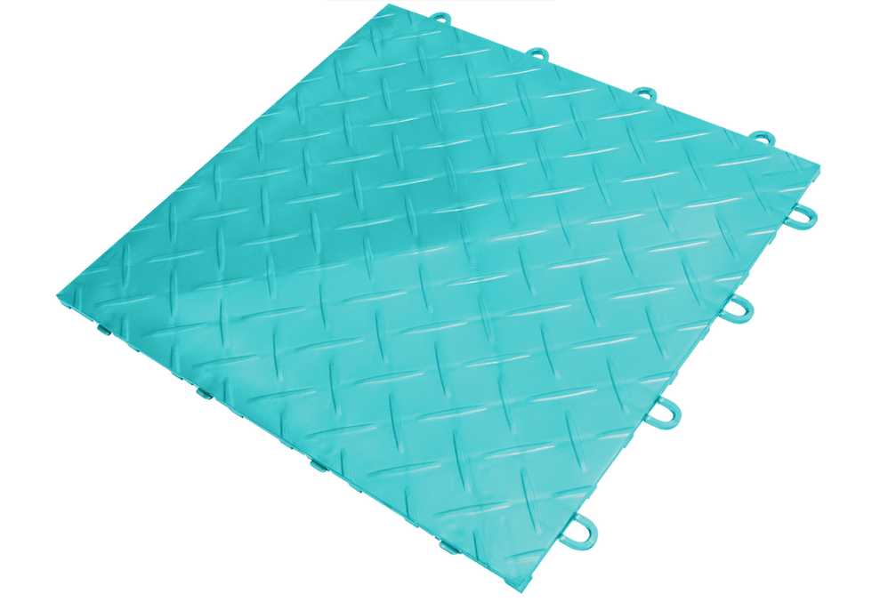 Thumbnail: Blue diamond plate floor tile