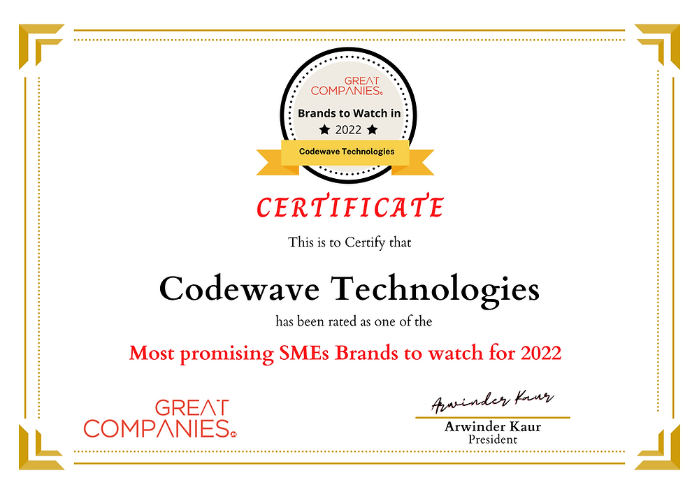 Codewave Logo Codewave Technologies - One of the most promising SMEs Brands to watch ...