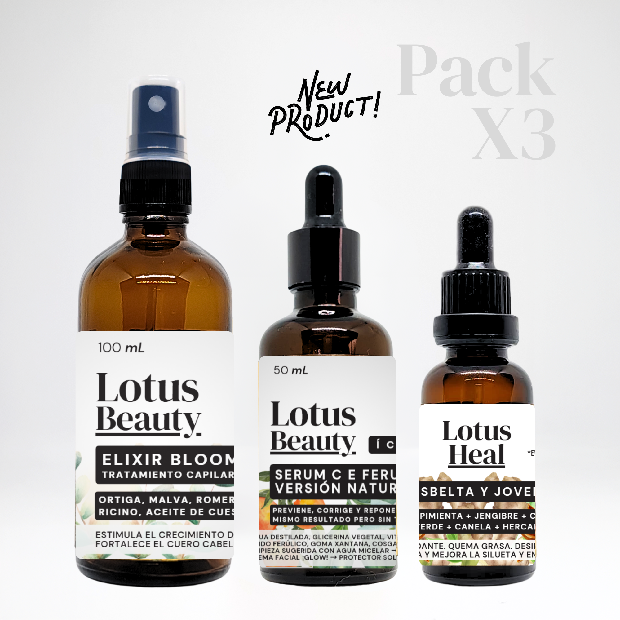 Pack Serum C E Ferulic + Elixir Bloom +Tintura Madre Esbelta y Joven