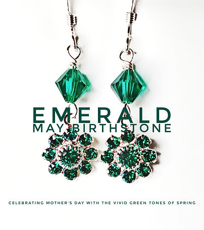Emerald Birthstone Swarovski earrings