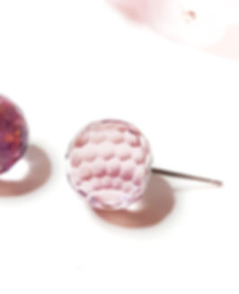 amethyst Swarovski globe earrings