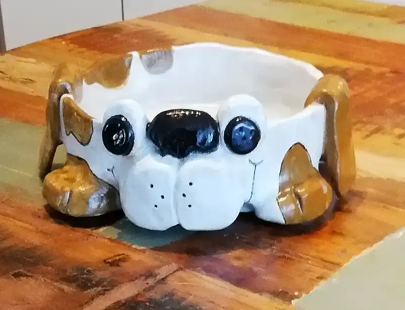 Lustiger kleiner Hundenapf für deine Fellnase - vorne