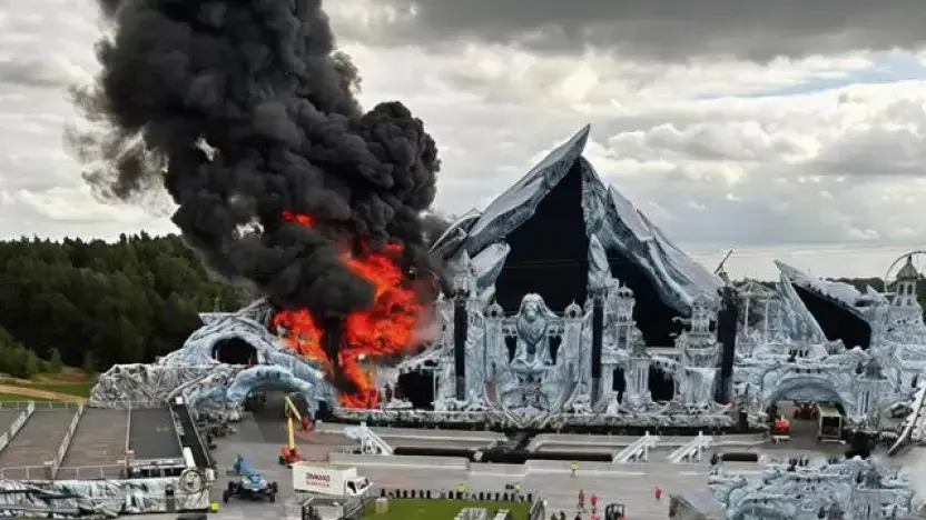 Incendio en el escenario principal de Tomorrowland a dos días de su inauguración