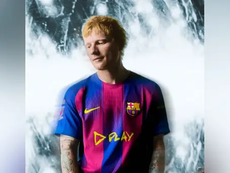 Ed Sheeran protagoniza la nueva camiseta del FC Barcelona con su más reciente álbum Play