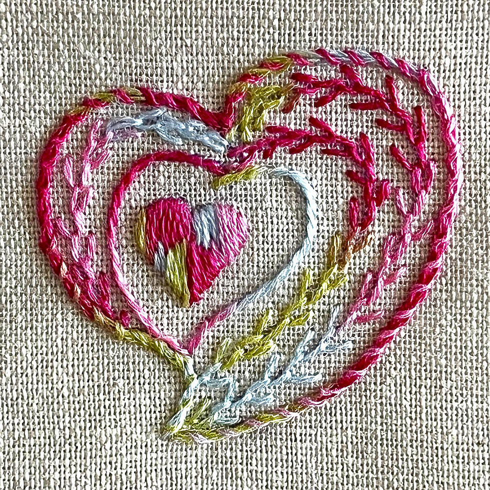 Thumbnail: Stickies - Heart designs to embroider