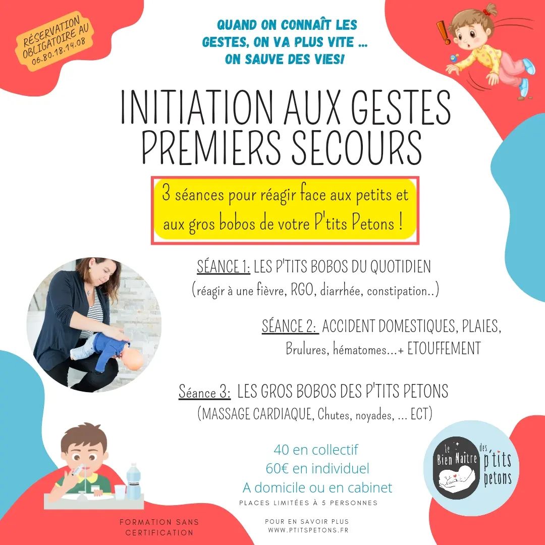 Initiation Gestes premiers secours (Perte connaissance, convulsion, obstruction, massage cardiaque
