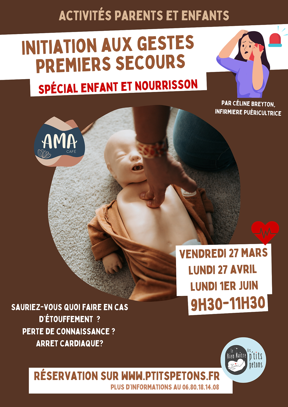 Atelier Initiation aux gestes de premiers secours spécial enfant et nourrisson