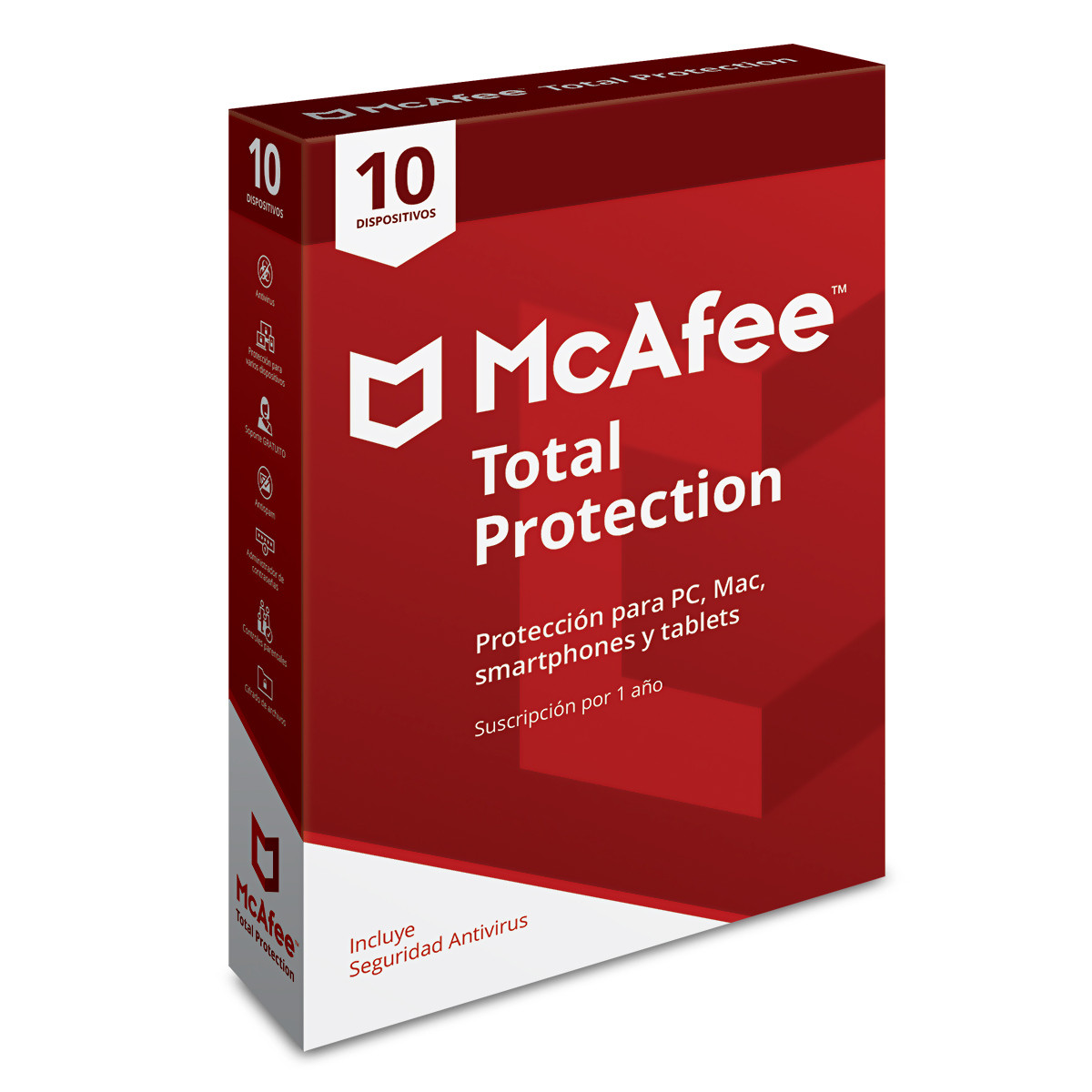 Antivirus McAffe 10  Dispositivos 1 año
