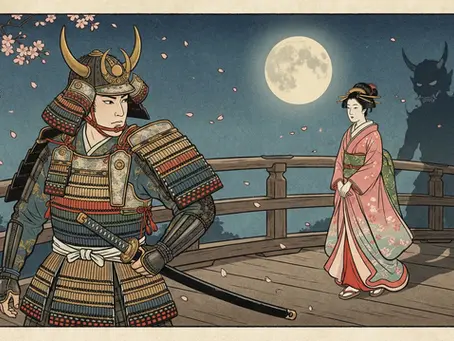 Samurai Watanabe no Tsuna qui rencontre le ONI