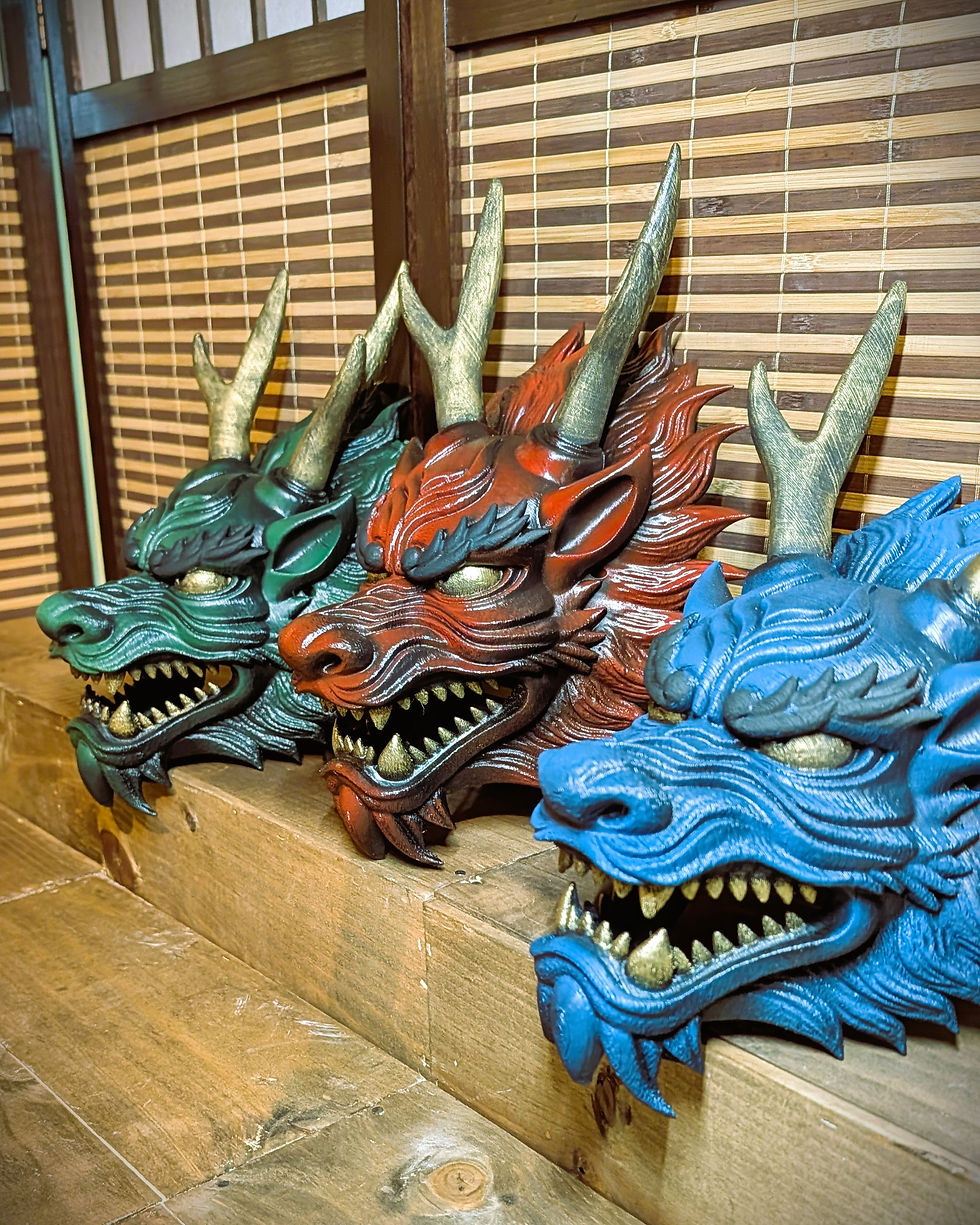 Plusiques masques de dragon ryu dai yokai