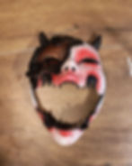 Thumbnail: masques Kuchisake x Tentacules rouge – série limitée Daiyokai, masques japonais artisanaux bouche pour cosplay et déco