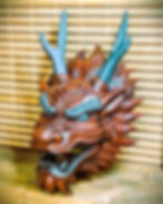 Red and black dragon ryu masks dai yokai