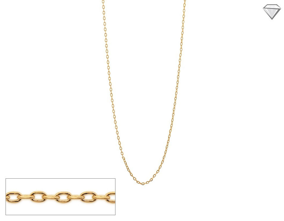 Cordão folheado a ouro fio cadeado