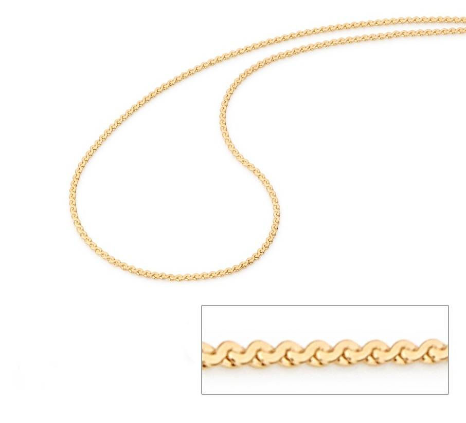 Cordão folheado a ouro diamantado