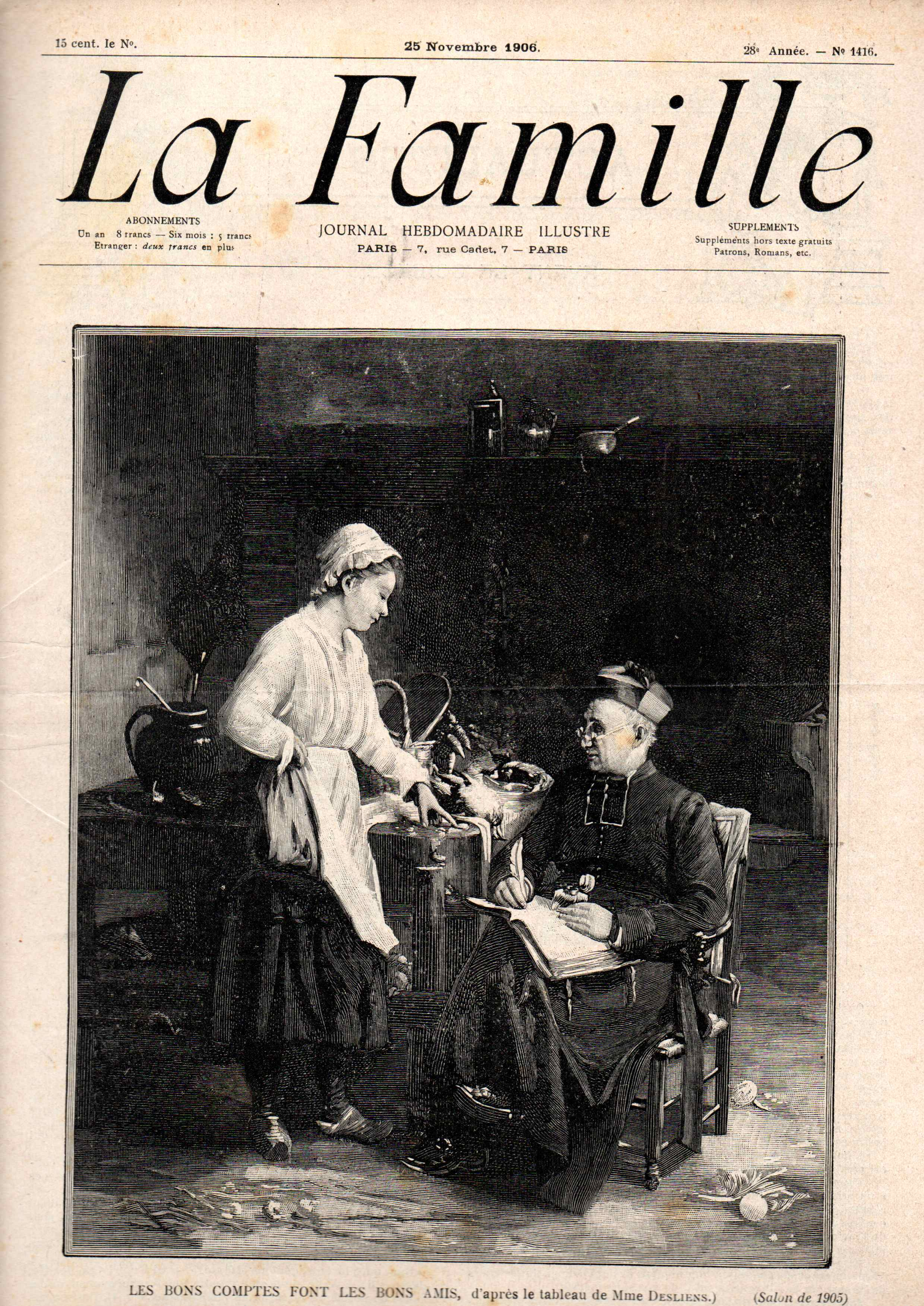 La Famille, JOURNAL - HEBDOMADAIRE - ILLUSTREE