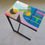 Thumbnail: Wooden C Shape Colorful Side End Resin Coffee Tables With Metal Legs