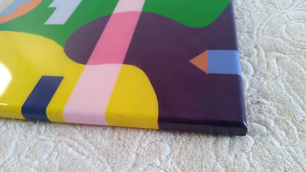 Thumbnail: Square Green Purple Resin Side Coffee Table