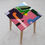 Thumbnail: Colorful Square Small Bedside Resin Side Pink Epoxy Coffee Table