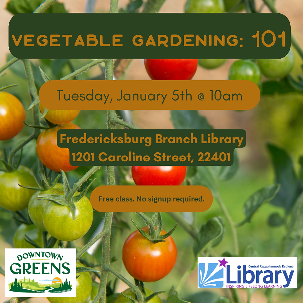 Gardening for Nature: Vegetable Gardening 101