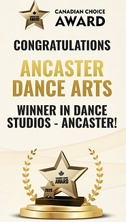 Ancaster Dance Arts Winne in Dance Studio Canadian Choice Awards
