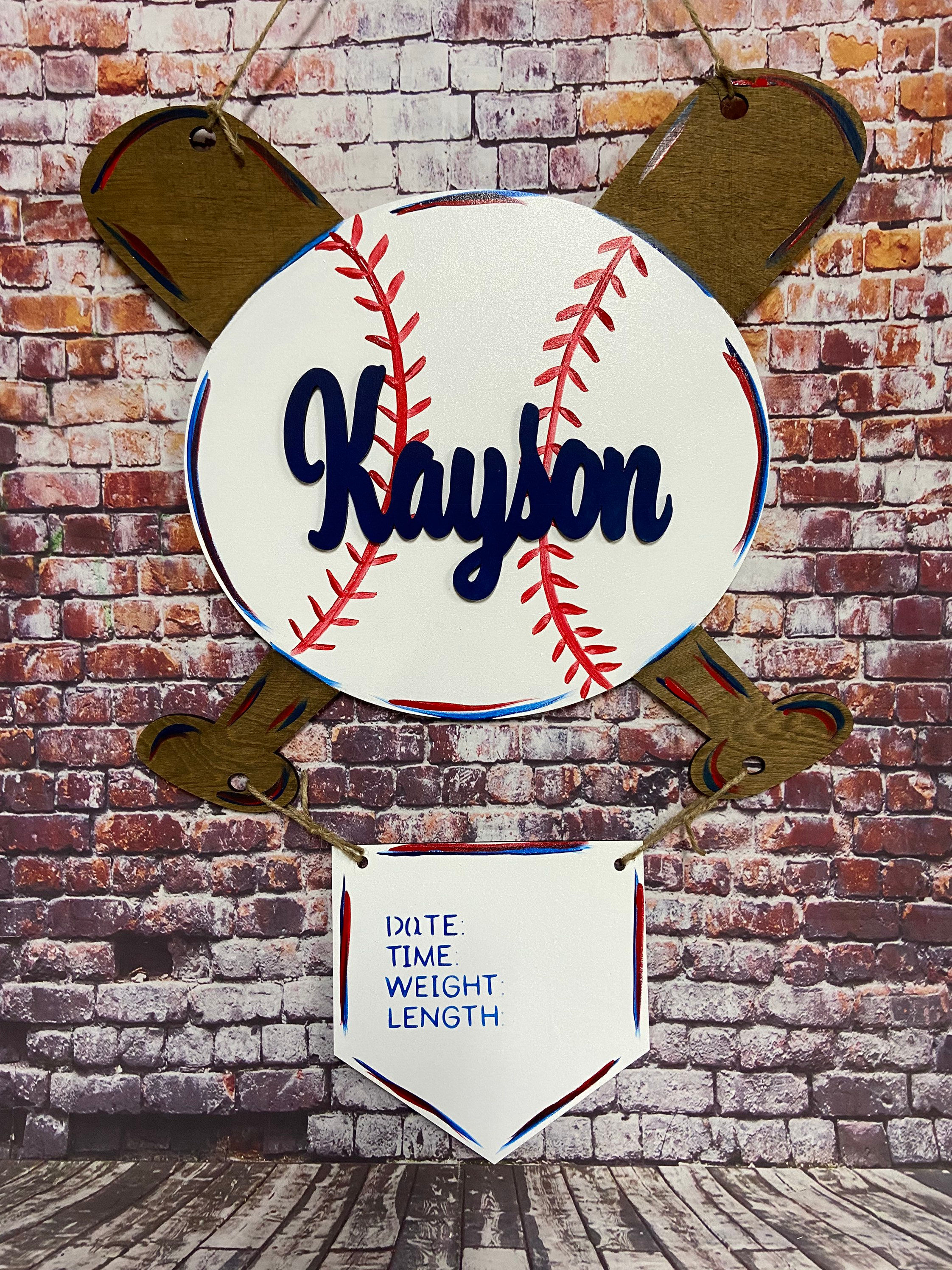 Baseball Theme Nursery Sign