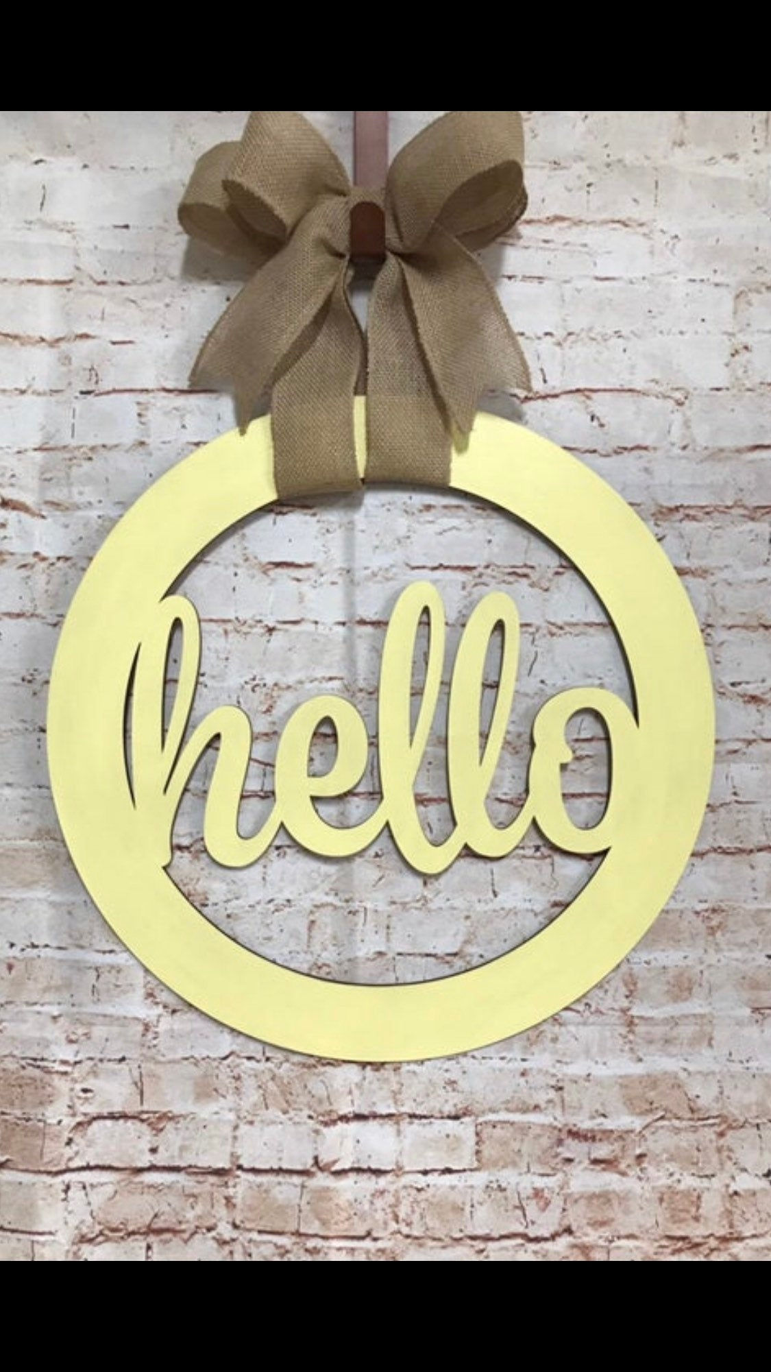 Hello Circle Doorhanger