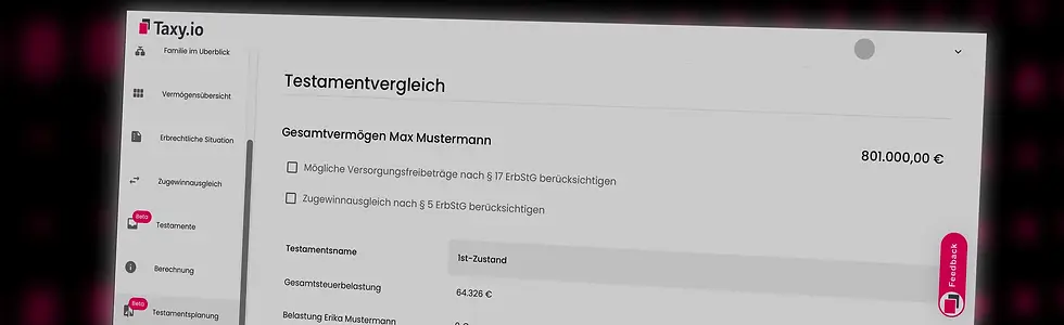 Blogbeitrag Taxy.io: Optimierte Erbschaftsplanung mit Taxy.io Schenken & Vererben