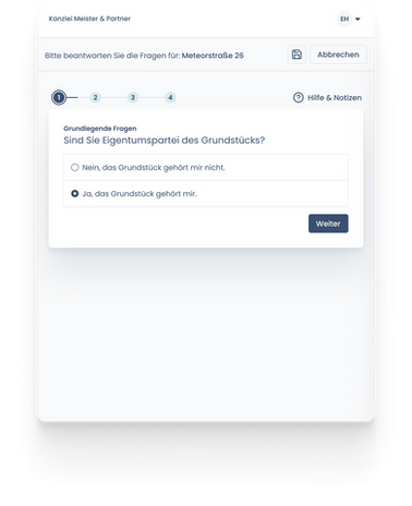 SmartGrundsteuer Form Grundsteuer