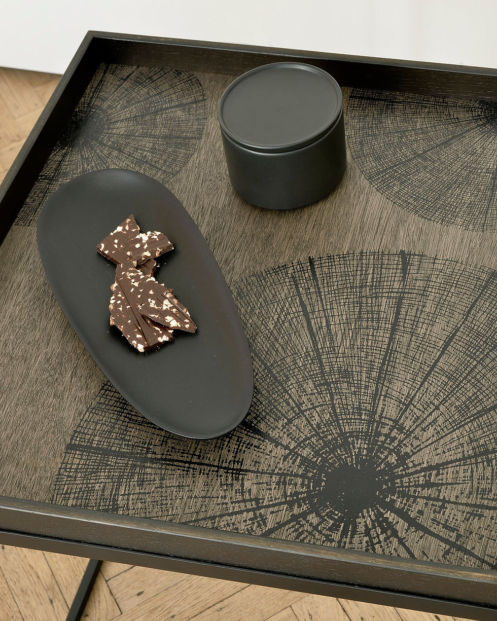 Thumbnail: Tray mahogany - set of 2