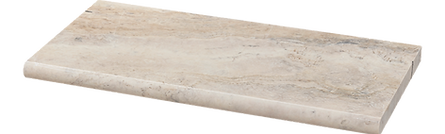 12x24x1-1/4 inch travertine pool coping, rectangular slab with smooth finish.