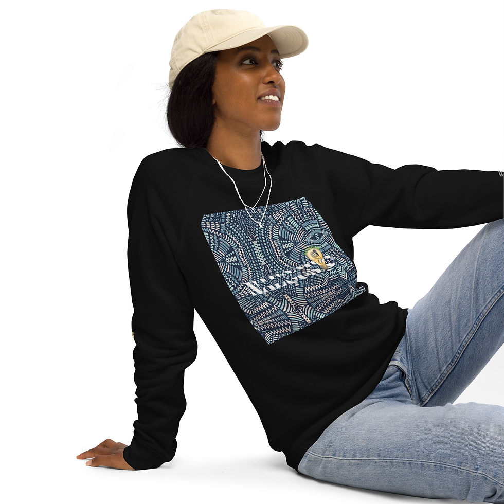 Thumbnail: Unisex organic raglan sweatshirt