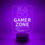Thumbnail: "Rich purple hue from Gamer Zone LED Desk Lamp, adding a touch of elegance to gaming setups."