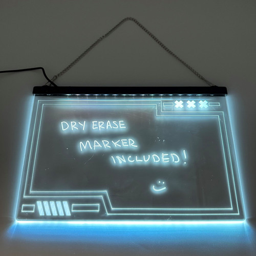 Cyber Punk Hanging LED Dry Erase Board Fandom Laser