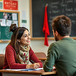 female language teacher taking a trial
