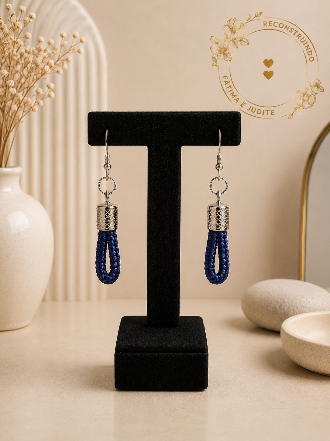 Brinco Anzol Gota –Azul Marinho