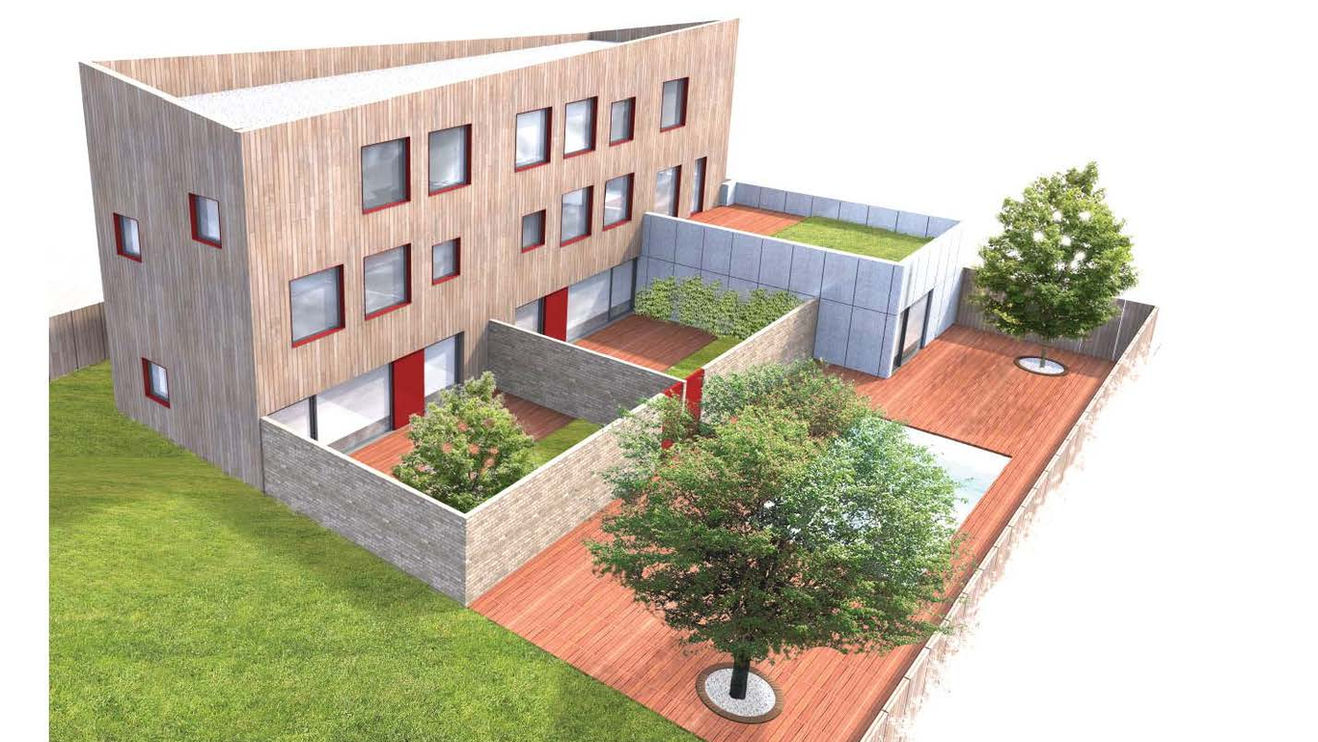 Nadhled a zahrádky spodních bytů