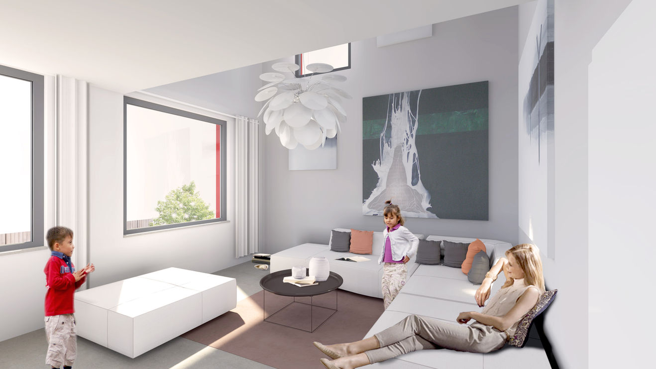 Obývací pokoj mezonetu