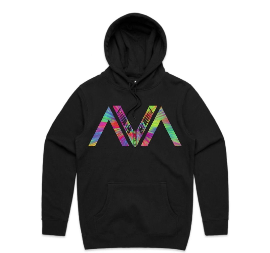 AVA Hoodie - Black/Rainbow