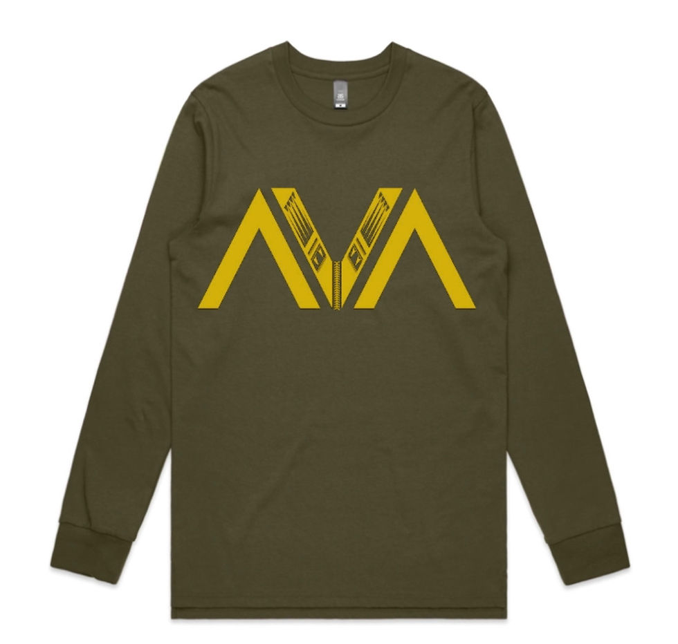 AVA Long Sleeve - Army/Gold