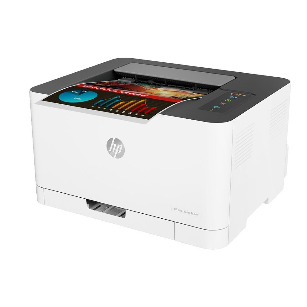 Thumbnail: HP Color Laser 150nw (4ZB95A) featuring 600 × 600 dpi laser printing, AirPrint/Mopria support, and Ethernet connectivity.