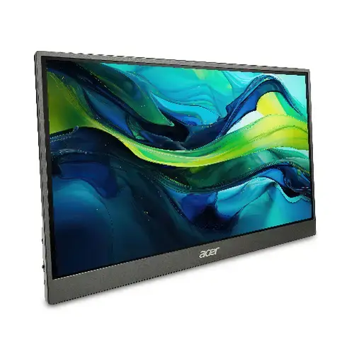 Acer AOPEN PM161Q connected to a laptop via USB-C