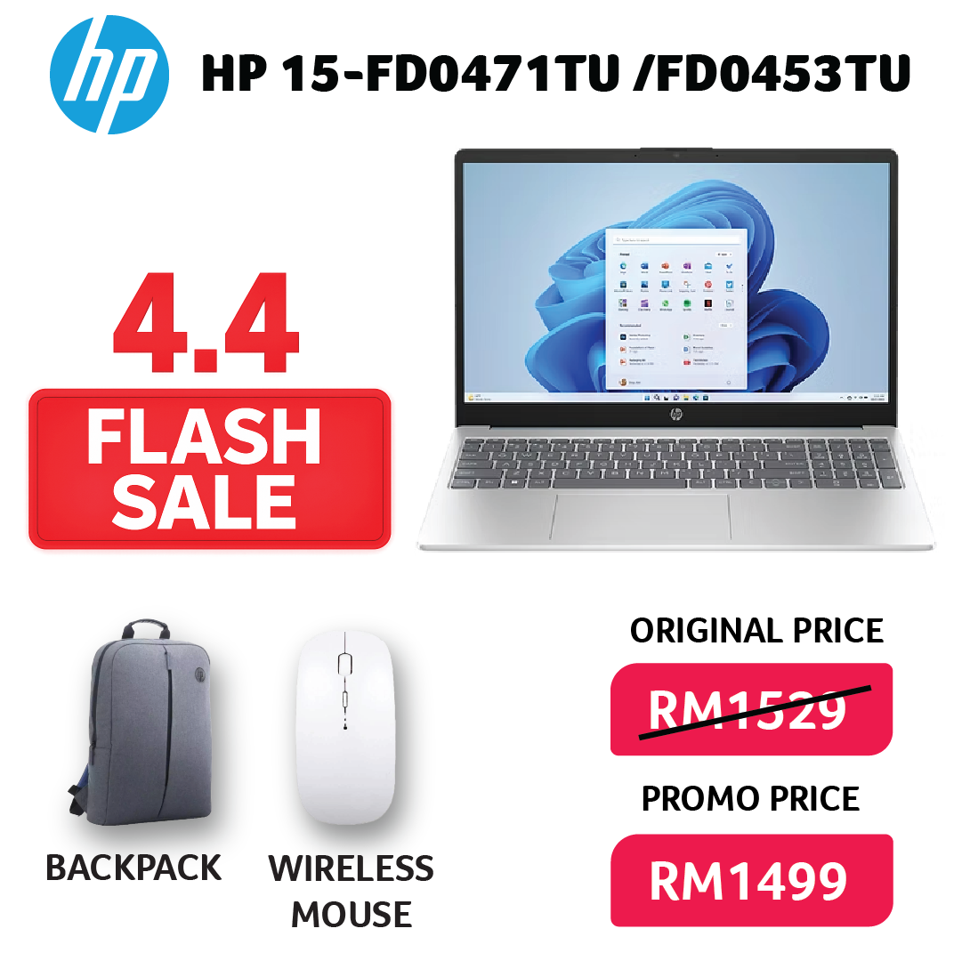 HP 15-FD0471TU /FD0453TU (N100, 8GB RAM, 512GB SSD)