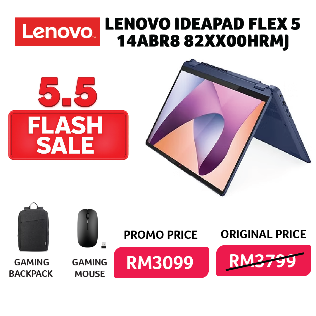 LENOVO IDEAPAD FLEX 5 14ABR8 82XX00HRMJ/82XX00HSMJ TOUCHSCREEN LAPTOP FOLDABLE