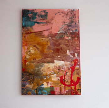 mixed media abstract painting