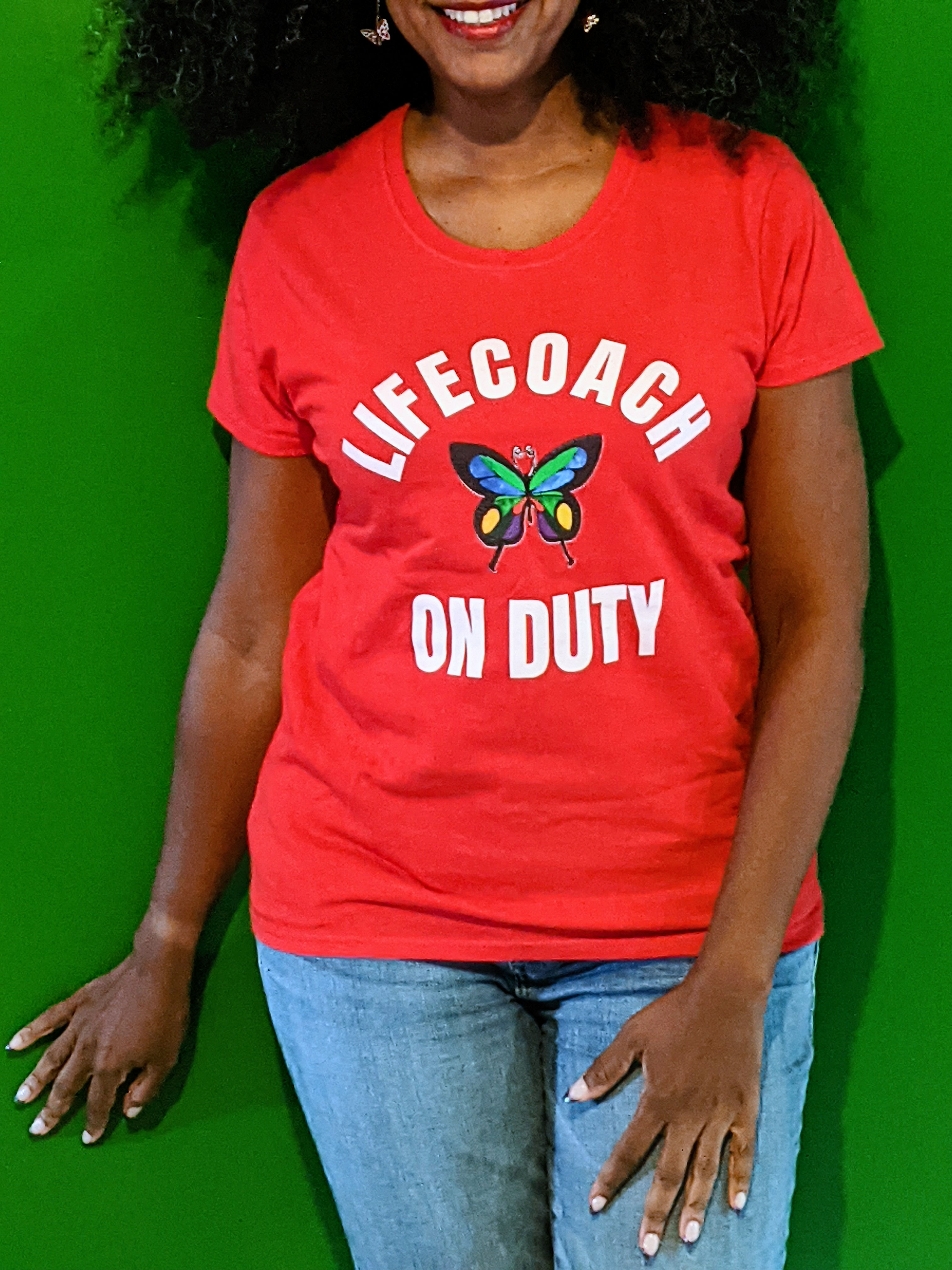 Lifecoach on Duty Women's T-Shirt (Red)