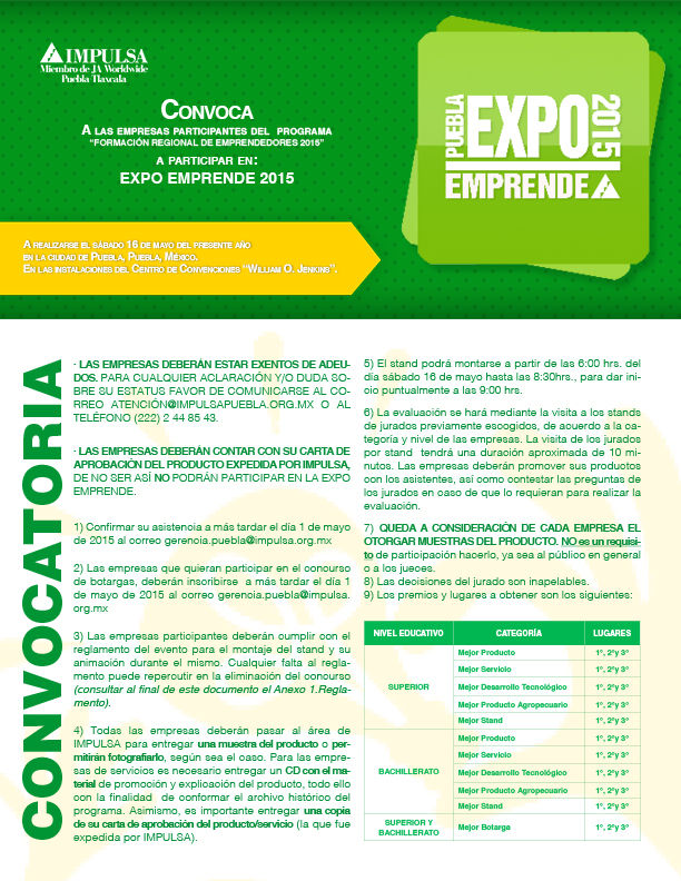 Publicación convocatoria